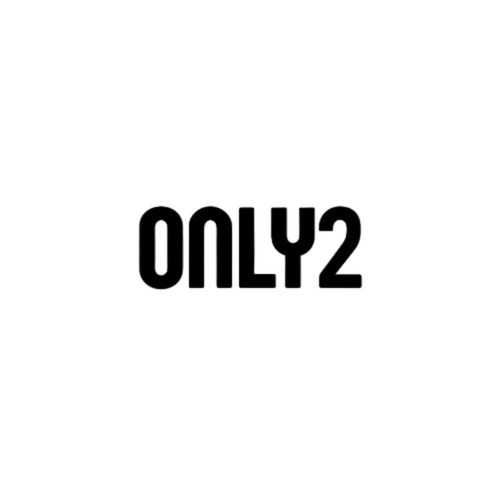 Black 'ONLY2' text on a white background